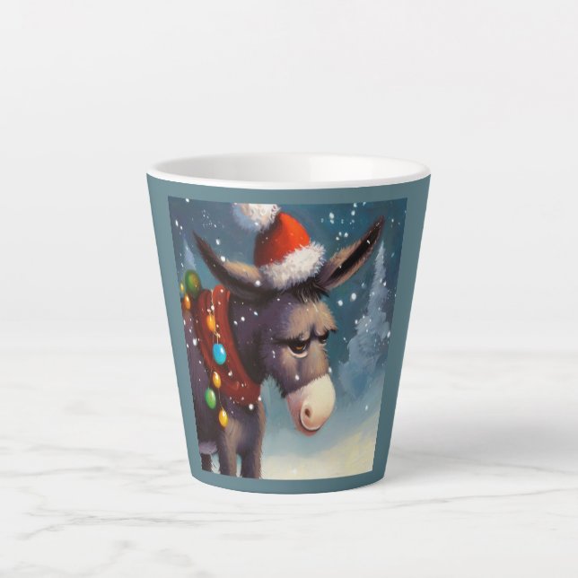 Christmas Donkey 2 Latte Mug (Front)