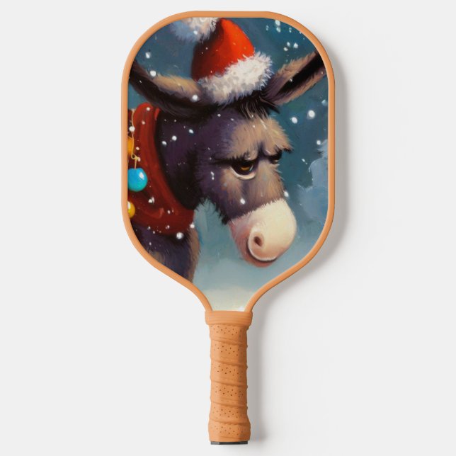 Christmas Donkey (2) Pickleball Paddle (Front)
