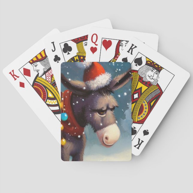 Christmas Donkey (2) Playing Cards (Back)