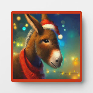Christmas Donkey 3 Plaque