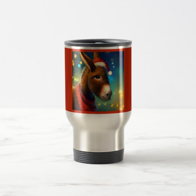 Christmas Donkey 3 Travel Mug (Center)