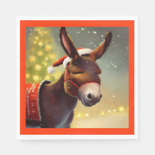 Christmas Donkey 4 Napkin