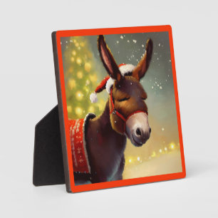 Christmas Donkey 4 Plaque
