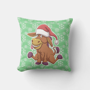 Christmas Donkey Cartoon Cushion