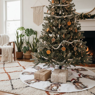 Christmas Donkey, customisable Brushed Polyester Tree Skirt