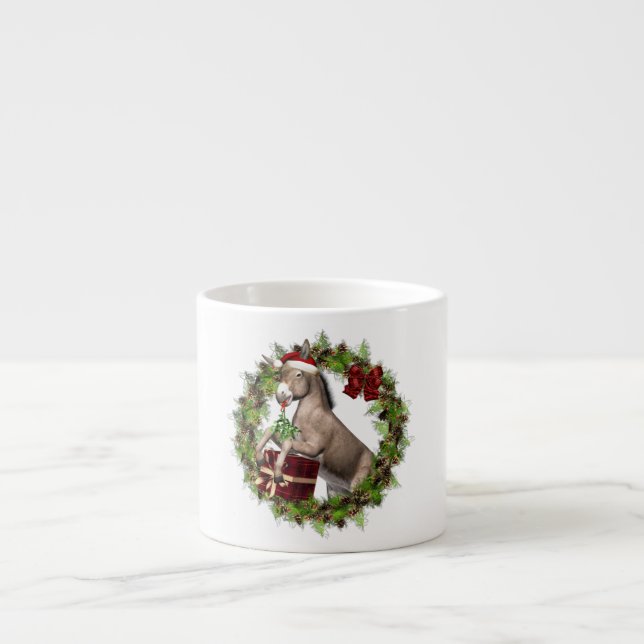 Christmas Donkey Espresso Cups (Front)