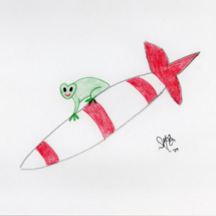 Christmas - Don't Get Caught Under Missile Toad C Card