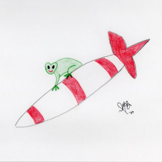 Christmas - Don't Get Caught Under Missile Toad  C Card