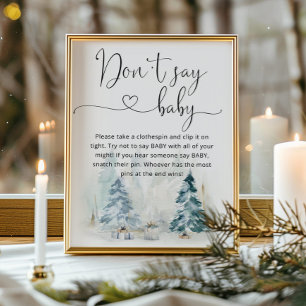 Christmas Don't say baby. Winter don't say baby Poster