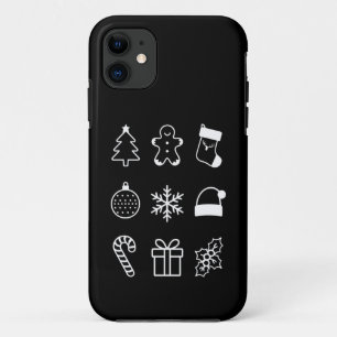 Christmas Doodle Gingerbread Tree Candy Xmas iPhone 11 Case