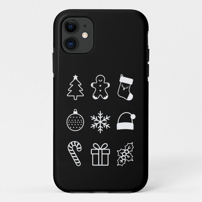 Christmas Doodle Gingerbread Tree Candy Xmas Case-Mate iPhone Case (Back)
