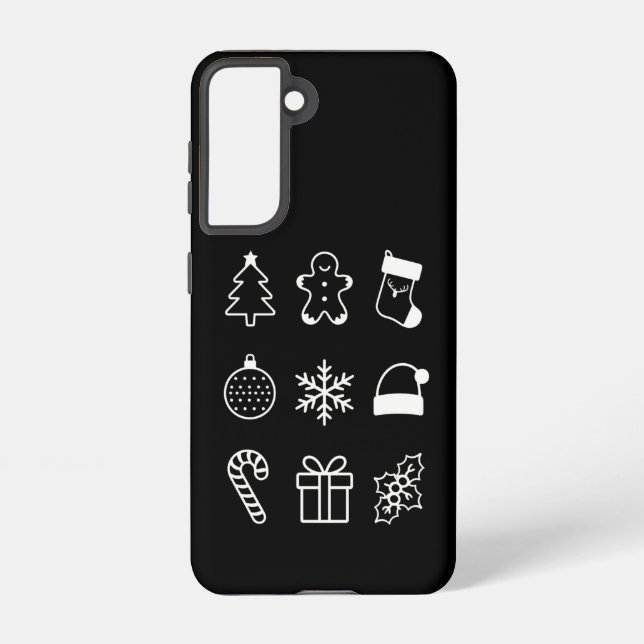 Christmas Doodle Gingerbread Tree Candy Xmas Samsung Galaxy S21 Case (Back)
