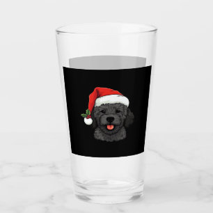 Christmas Doodle Oodle Dog - Black Classic T-Shirt Glass