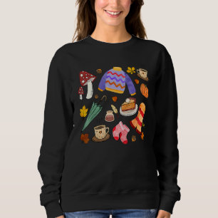 Christmas Doodles Tis' The Season Retro Funy Cooki Sweatshirt