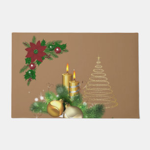 Christmas Door Mat, Christmas Candle Doormat