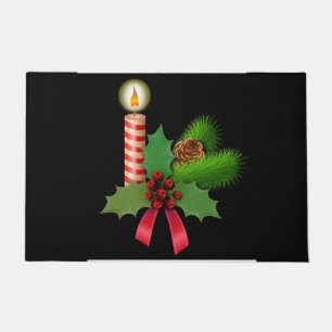 Christmas Door Mat, Christmas Candle Doormat