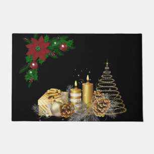Christmas Door Mat, Christmas Candle Doormat