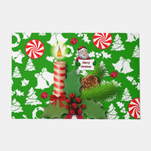 Christmas Door Mat, Christmas Candle Doormat