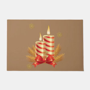 Christmas Door Mat, Christmas Candle Doormat