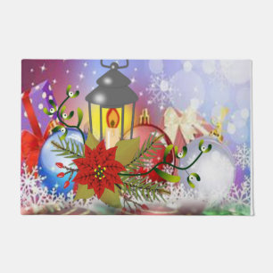 Christmas Door Mat, Christmas Candle Doormat