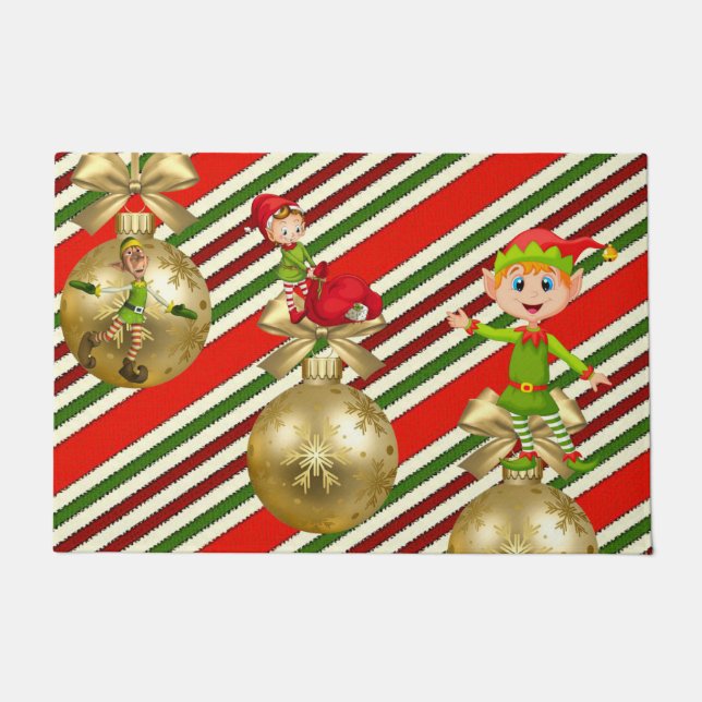 Christmas Door Mat, Elf Doormat (Front)