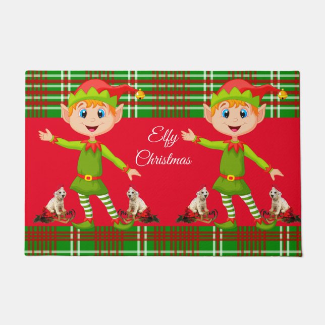 Christmas Door Mat, Elf Doormat (Front)