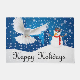 Christmas Door Mat, Happy Holidays Doormat