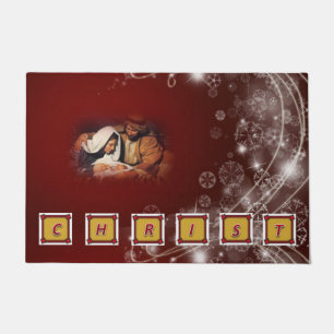 Christmas Door Mat, Jesus Christ Doormat