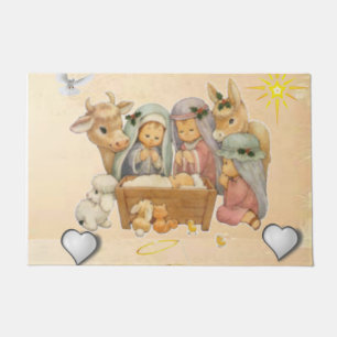 Christmas Door Mat, Jesus Christ Doormat