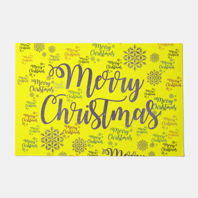Christmas Door Mat, Merry Christmas Doormat (Front)