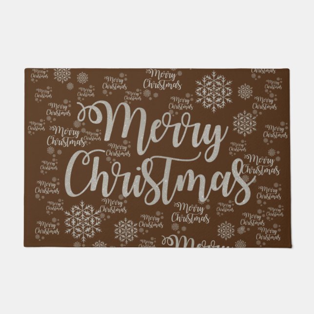 Christmas Door Mat, Merry Christmas Doormat (Front)