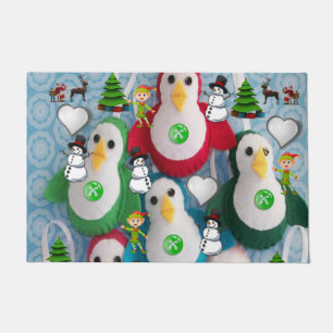 Christmas Door Mat, Penguin Doormat