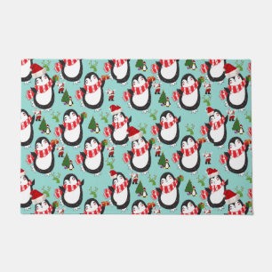 Christmas Door Mat, Penguin Doormat