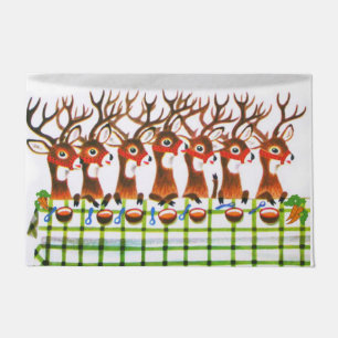 Christmas Door Mat, Reindeer Doormat