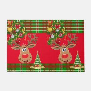 Christmas Door Mat, Reindeer Doormat