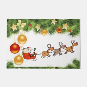 Christmas Door Mat, Santa Doormat