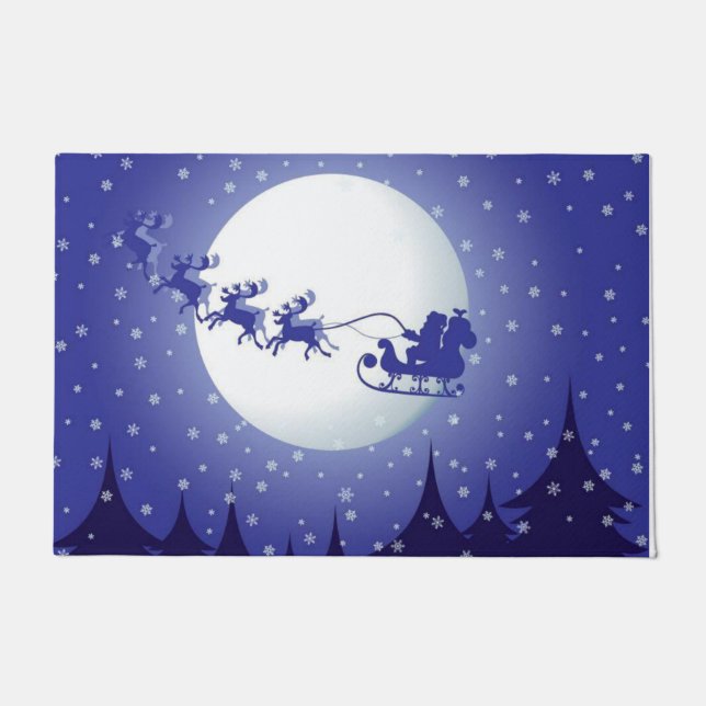 Christmas Door Mat, Santa Doormat (Front)