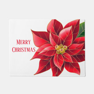 Christmas Doormat-Poinsettia Doormat