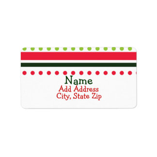 Christmas Dots Address Labels