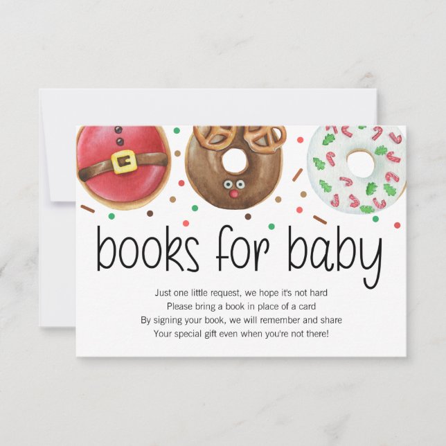 Christmas Doughnut Baby Sprinkle Books for Baby Ca Thank You Card (Front)