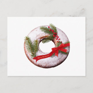 Christmas Doughnut Holiday Postcard