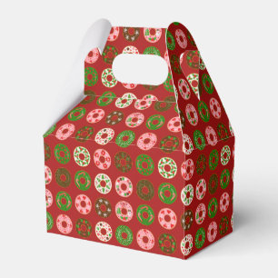 Christmas Doughnut Holiday Treat Pattern Favour Box