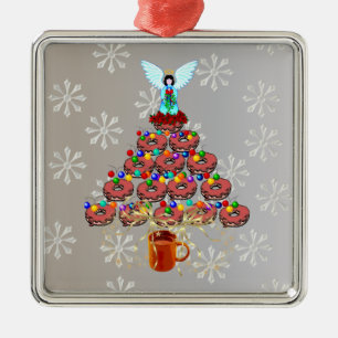 Christmas Doughnut Tree Metal Tree Decoration