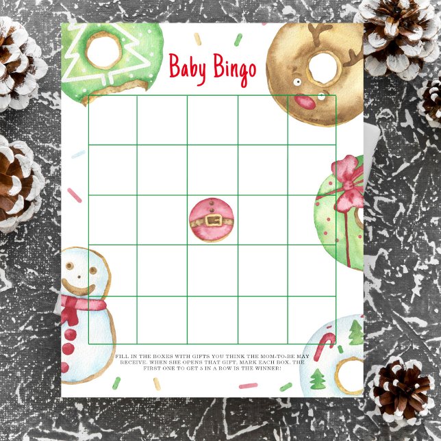 Christmas doughnuts cookies Baby Bingo game (Creator Uploaded)