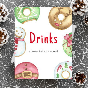 Christmas doughnuts cookies baby shower Drinks Poster
