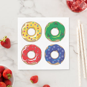 Christmas Doughnuts Napkins