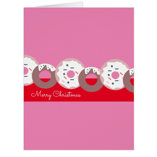 Christmas Doughnuts Sprinkles Bakery  Card (Front)
