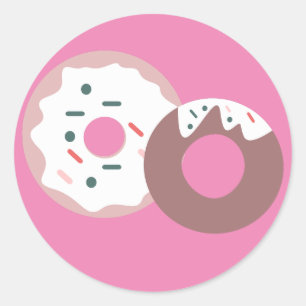 Christmas Doughnuts Sprinkles Bakery Merry Christ Classic Round Sticker