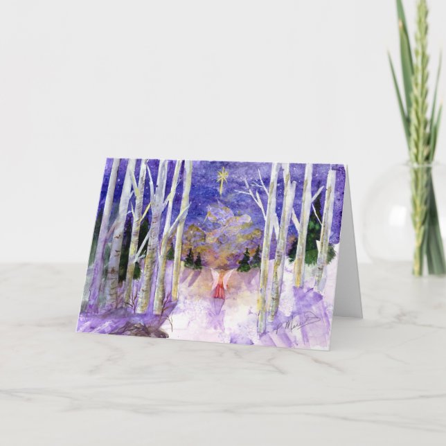 Christmas Dove Angel Holiday Card (Front)