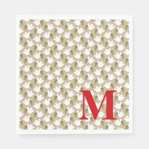 Christmas Dove Olive Branch Faith Peace Love Joy Napkin